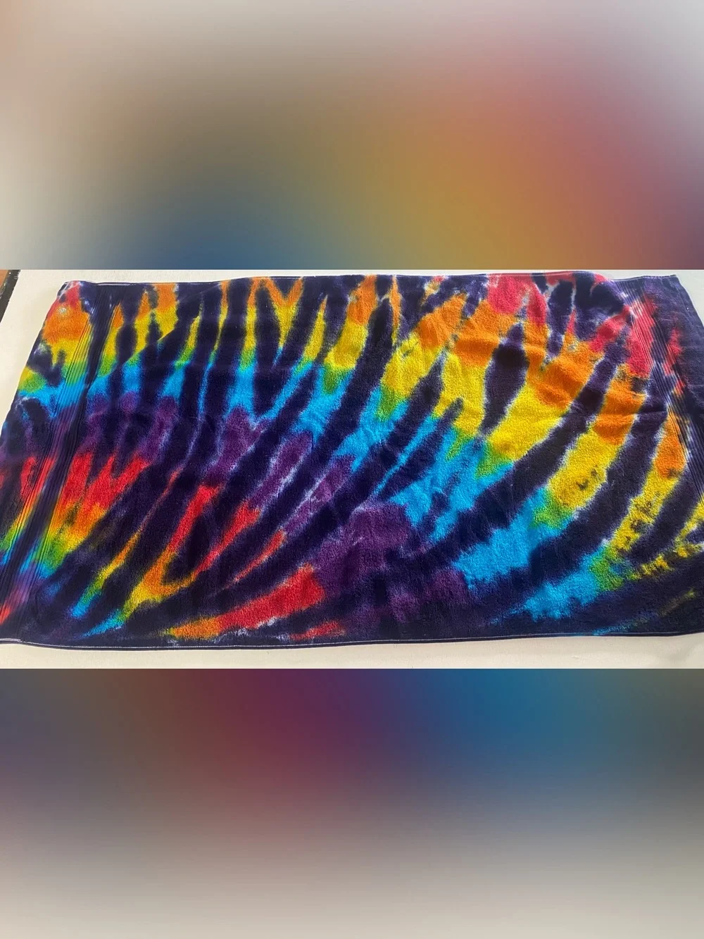 Vibrant hand made Tie-Dye Throw towels - Multicolor 100% cotton.